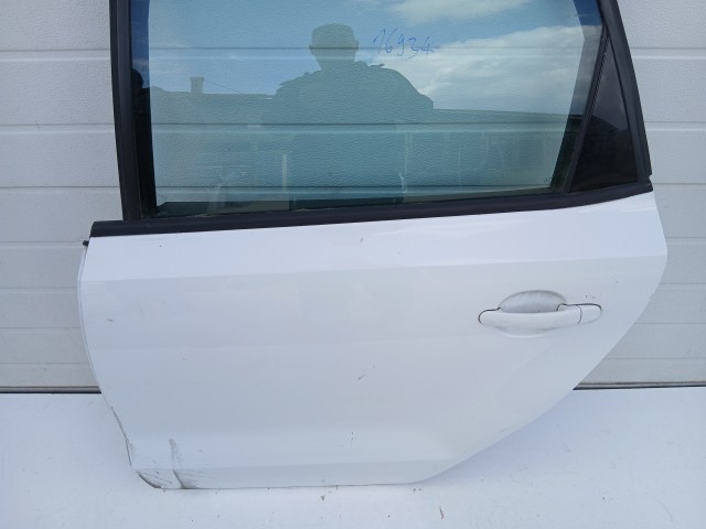 16934 Volkswagen Polo 6r 2009-2017 Bal hátsó Ajtó Fehér