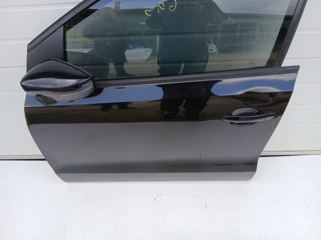 16936 Volkswagen Polo 6r 2009-2017 Bal első Ajtó Fekete