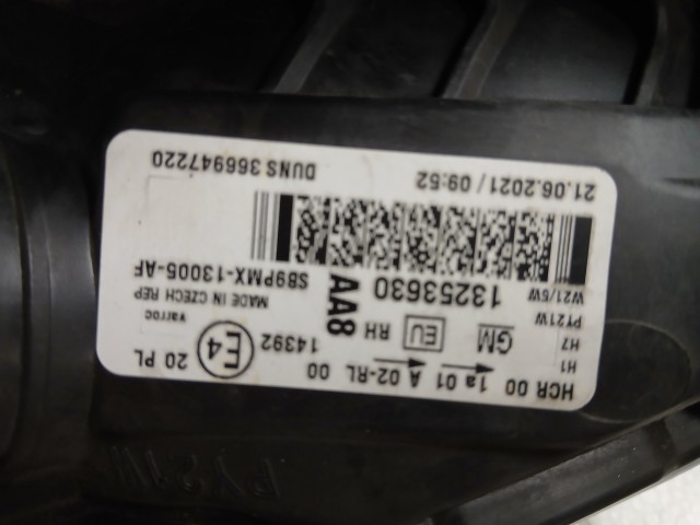 16992 Opel Meriva B 2010-2017 Jobb első Lámpa , Fényszóró