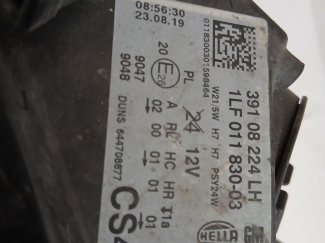 16999 Opel Corsa E 2014 Bal első Lámpa , Fényszóró Angol Jobbkormányos