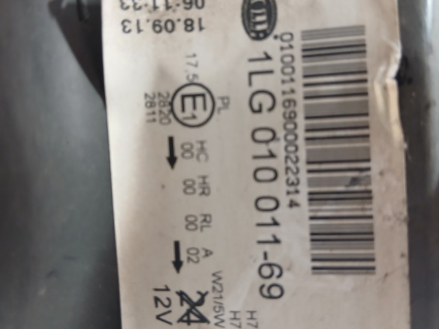 17025 Opel Astra J Bal első Lámpa , Fényszóró Angol Jobbkormányos