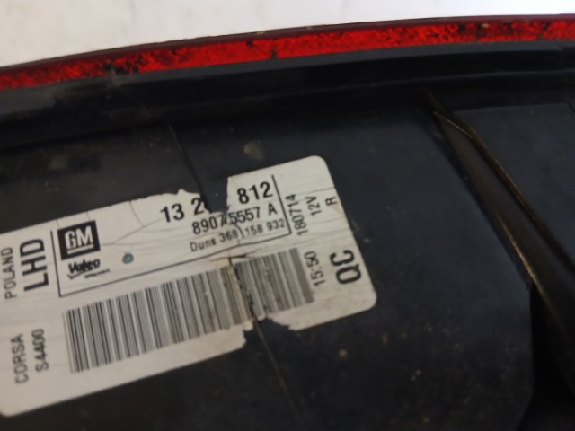 17104 Opel Corsa D 3 ajtós Jobb hátsó Lámpa füstös