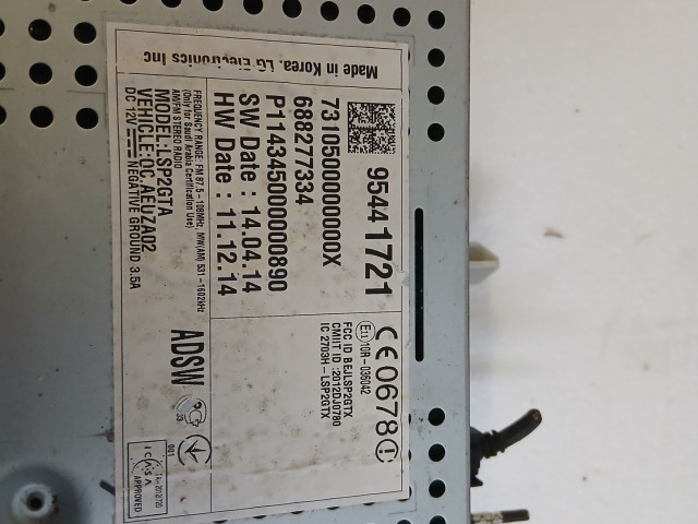 Opel Corsa E 2014- 2014-2019 Rádió Használt   