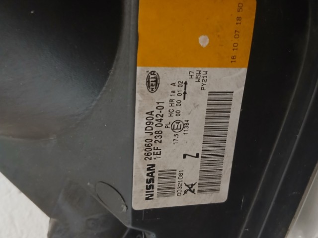 17282 Nissan Qasgqai J10 Bal első Lámpa , Fényszóró