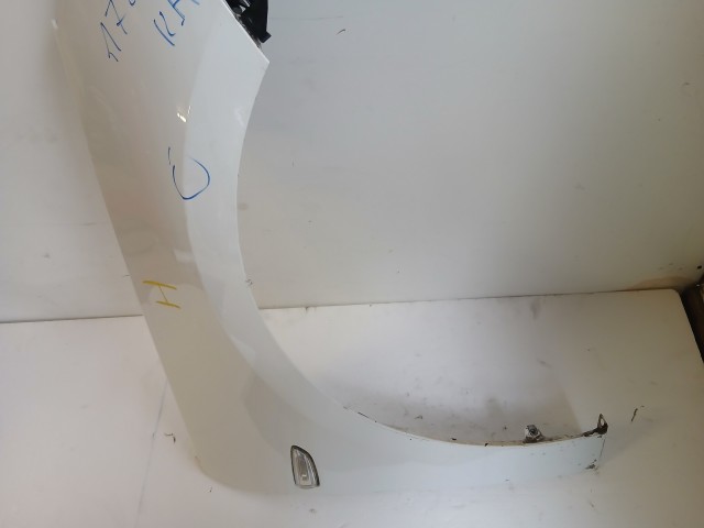 17227 Opel Astra K Jobb első Sárvédő Fehér Y40r a képen látható sérüléssel