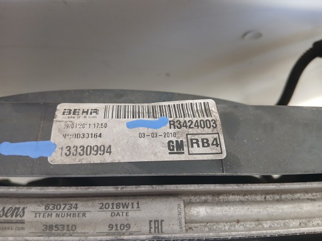 Opel Meriva B 1.4 szívóbenzin a14xer hűtősor Használt