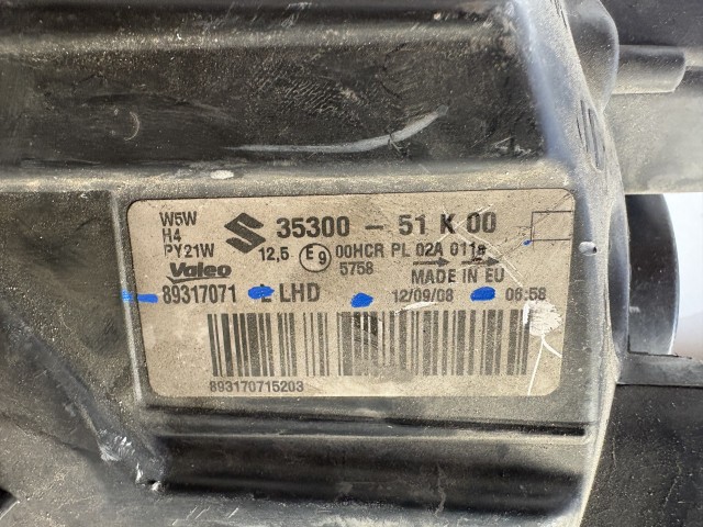 17443 Suzuki SPLASH 2008-2014 Bal első Lámpa Fényszóró