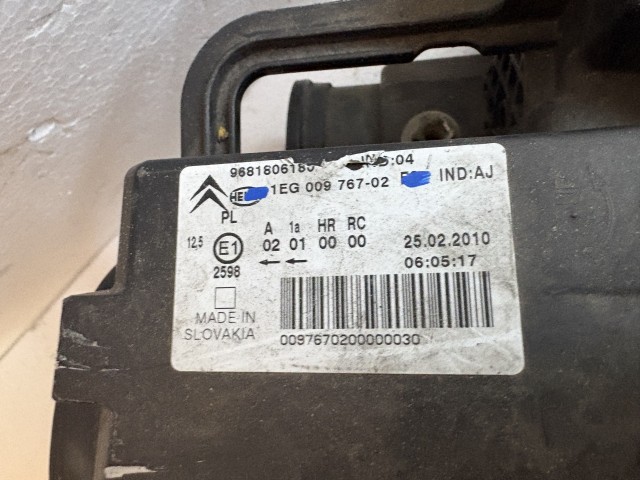 17442 Citroen C3 Picasso 2006-2013 Jobb első Lámpa , Fényszóró