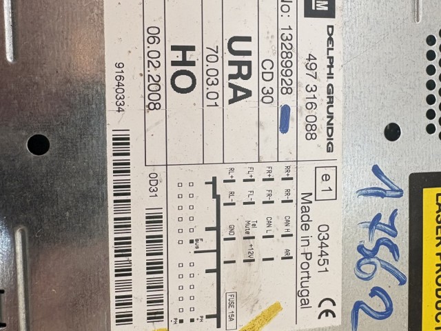 Opel Astra H 2004-2010 Rádió Használt   