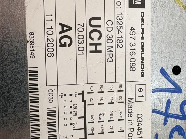 Opel Corsa D 2006-2014 Rádió Használt   