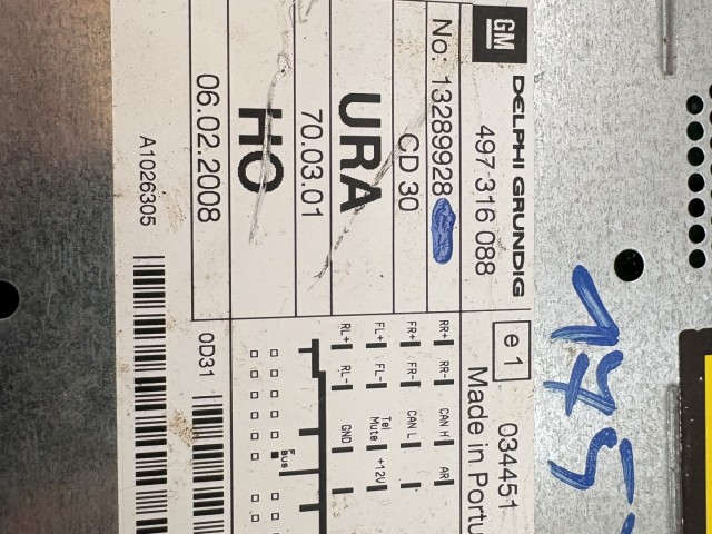 Opel Astra H 2004-2010 Rádió Használt   