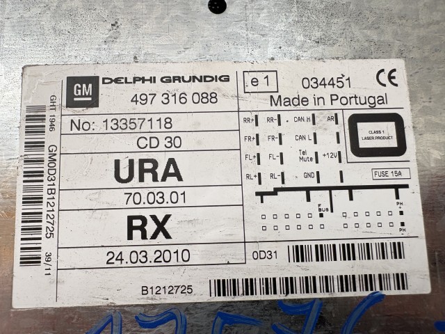 Opel Astra H 2004-2010 Rádió Használt   