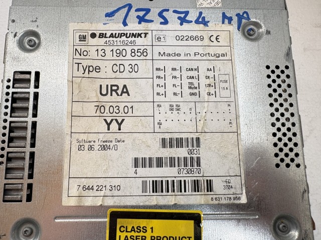 Opel Astra H 2004-2010 Rádió Használt   