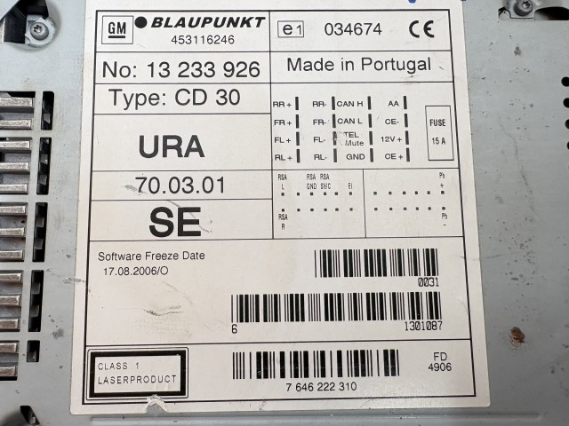 Opel Meriva A 2003-2010 Rádió Használt   