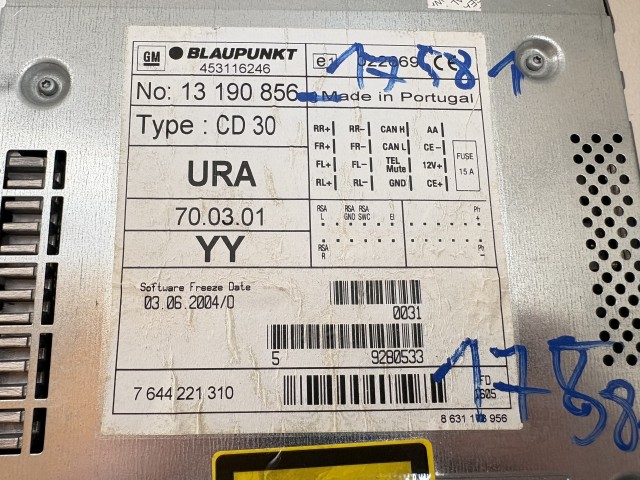 Opel Astra H 2004-2010 Rádió Használt   