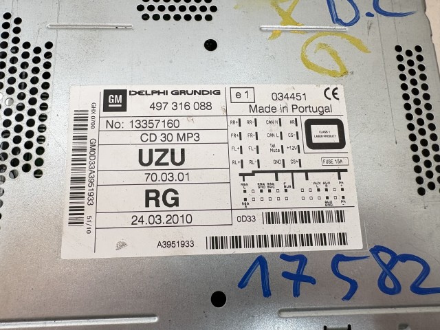 Opel Corsa D 2006-2014 Rádió Használt   