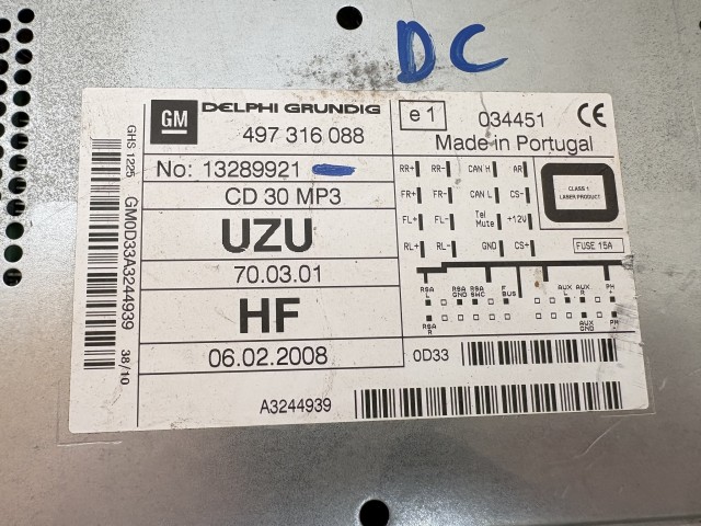 Opel Corsa D 2006-2014 Rádió Használt   