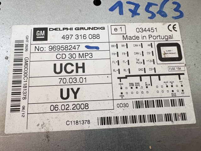 Opel Antara 2006-2015 Rádió Használt   