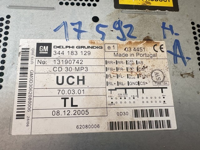 Opel Astra H 2004-2010 Rádió Használt   