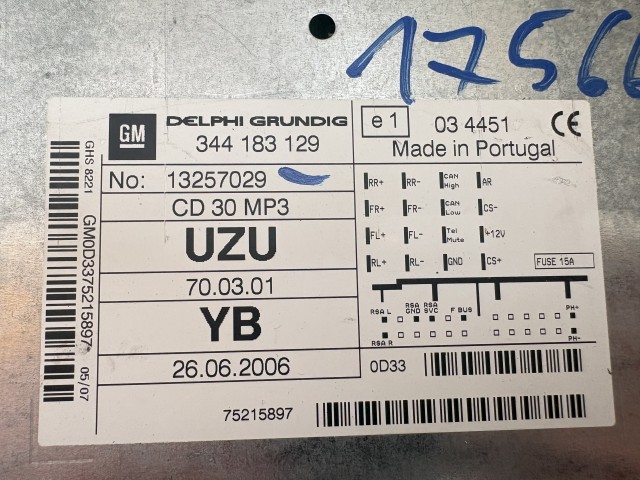 Opel Corsa D 2006-2014 Rádió Használt   