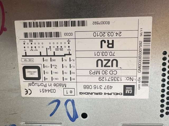 Opel Corsa D 2006-2014 Rádió Használt   