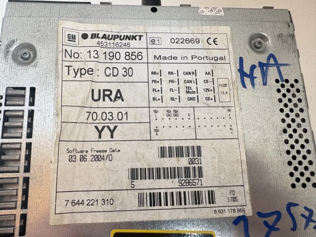 Opel Astra H 2004-2010 Rádió Használt   