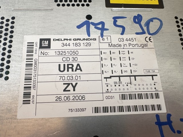 Opel Astra H 2004-2010 Rádió Használt   