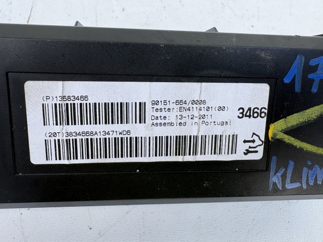 Opel Insignia 2008-2016 Klímavezérlő Használt