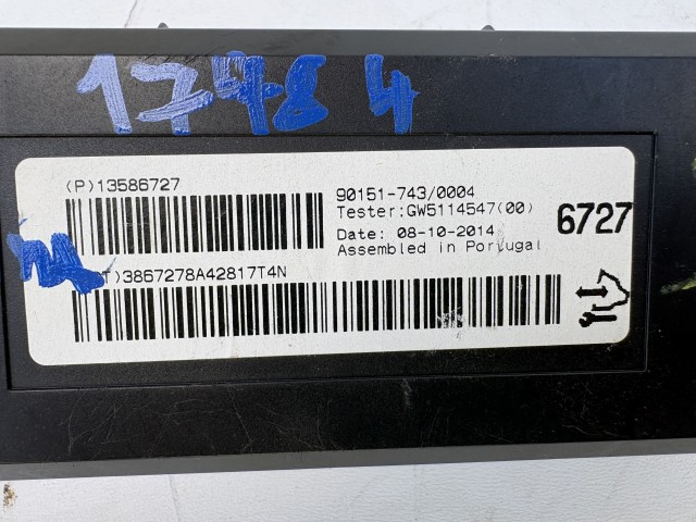 Opel Zafira C 2011-2017 Klímavezérlő Használt