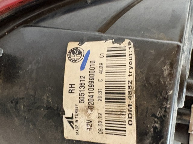 18068 Alfa Romeo Giulietta 2010-2020  Jobb hátsó Lámpa