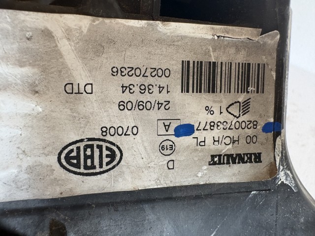 18098 Dacia Sandero I 2008-2013 Jobb első Lámpa Fényszóró