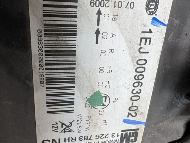 18136 Opel Insignia  Jobb első Lámpa Fényszóró