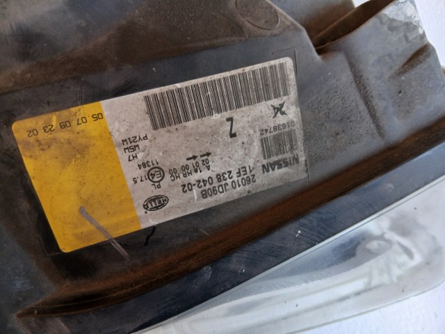 18246 Nissan QASHQAI (J10) 2007-2013 Jobb első Lámpa Fényszóró