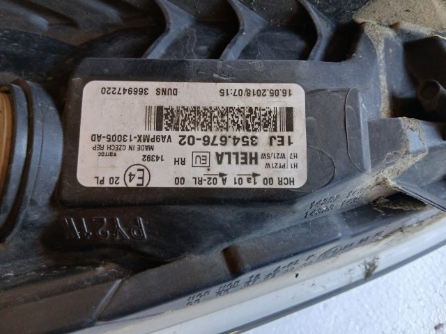 18250 Opel Meriva B 2010-2017 Jobb első Lámpa Fényszóró