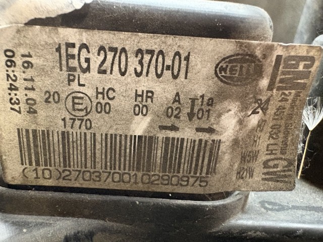 18389 Opel Astra H 2004-2010 Bal első Lámpa Fényszóró