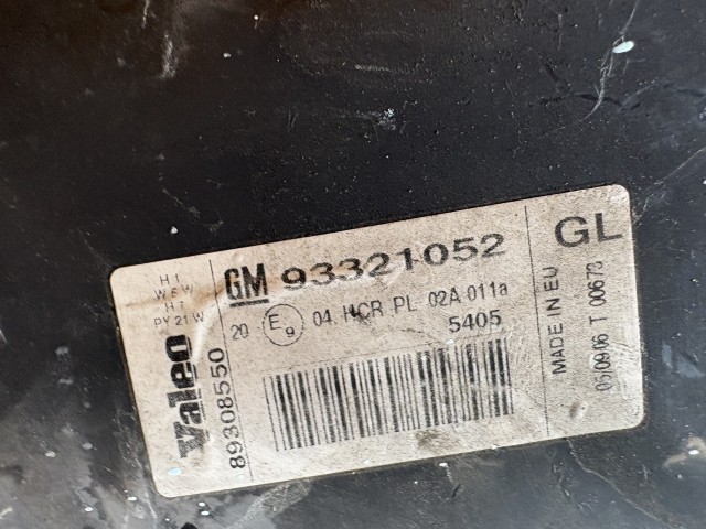 18406 Opel Meriva A 2003-2010 Bal első Lámpa Fényszóró