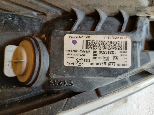 18361 Opel Meriva B 2010-2017 Jobb első Lámpa Fényszóró