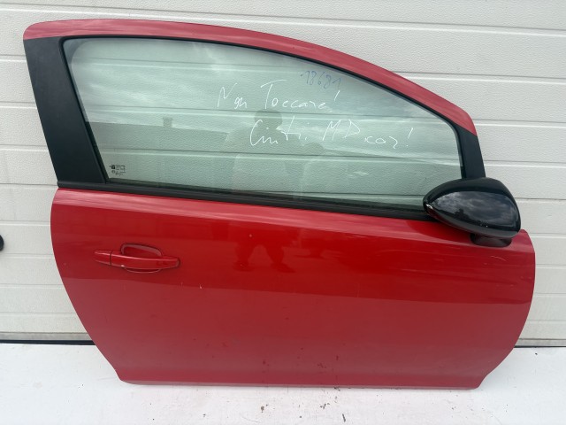 18681 Opel Corsa D 2006-2014 Jobb első Ajtó Piros 3 ajtós