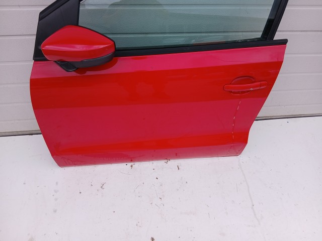 18711 Volkswagen Polo 2009-2017 6r Bal első Ajtó Piros