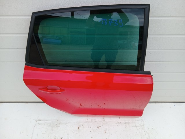 18739 Volkswagen Polo 6r 2009-2017 Jobb hátsó Ajtó  Piros