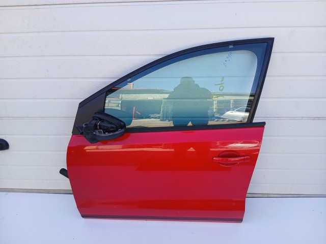 19554 Volkswagen Polo V 6r 2009-2017 Bal első Ajtó Piros