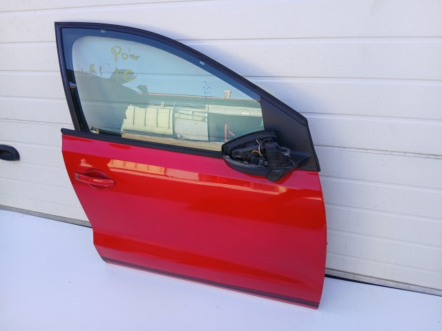 19551 Volkswagen Polo V 6r 2009-2017 Jobb első Ajtó Piros