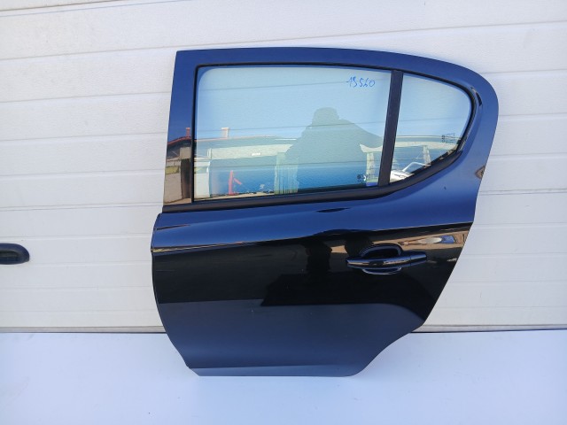 19560 Opel Corsa E 2014-2019 Bal hátsó Ajtó Fekete Y22c 5 ajtós