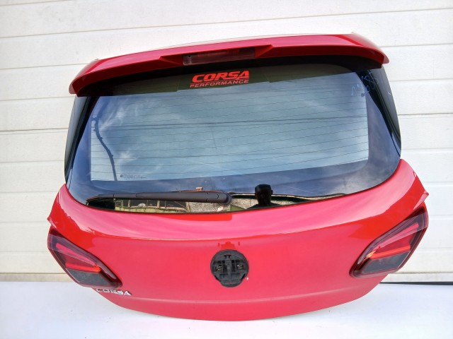 19685 Opel Corsa E 2014-2019 Csomagtérajtó Használt Z50b Piros 3 ajtós