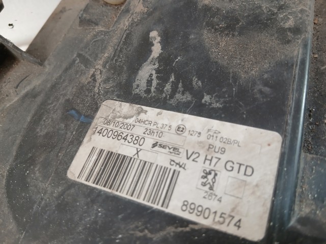 19892 Peugeot 807 2002-2014 Bal első  Lámpa Fényszóró